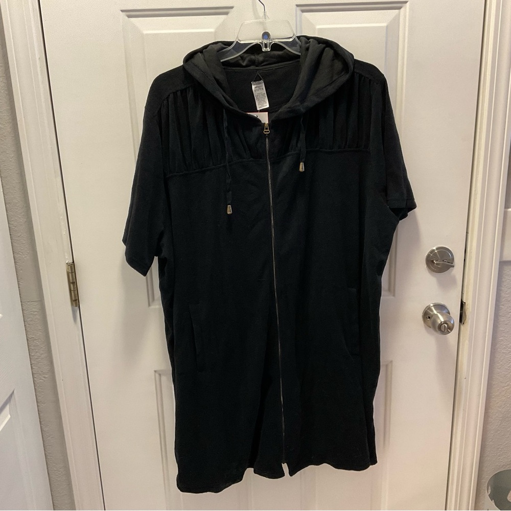 Swimsuit Cover-up Black Terry/Size 30/32 NWT
